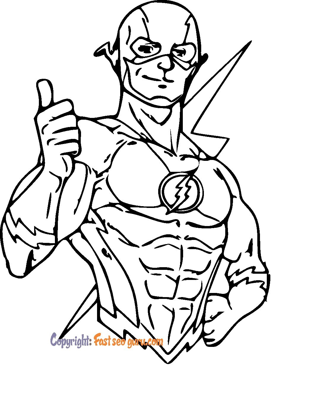 coloring pages flash superhero to print out